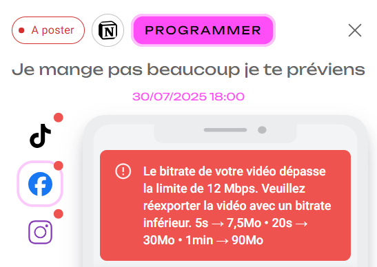 Exemple d'erreur de programmation
