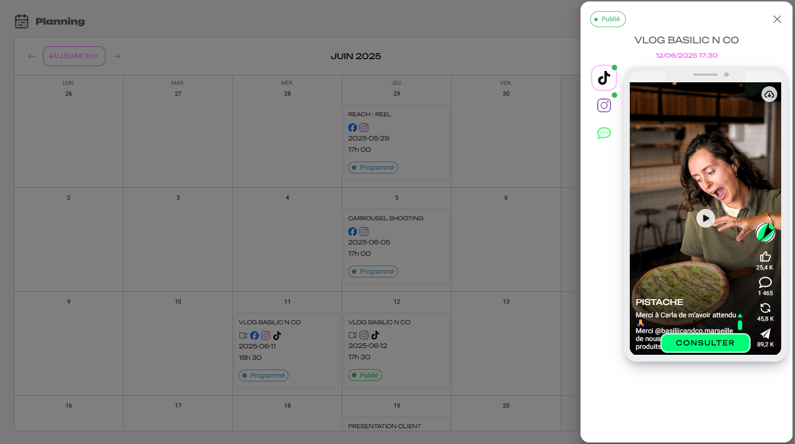 Prévisualisation de post
